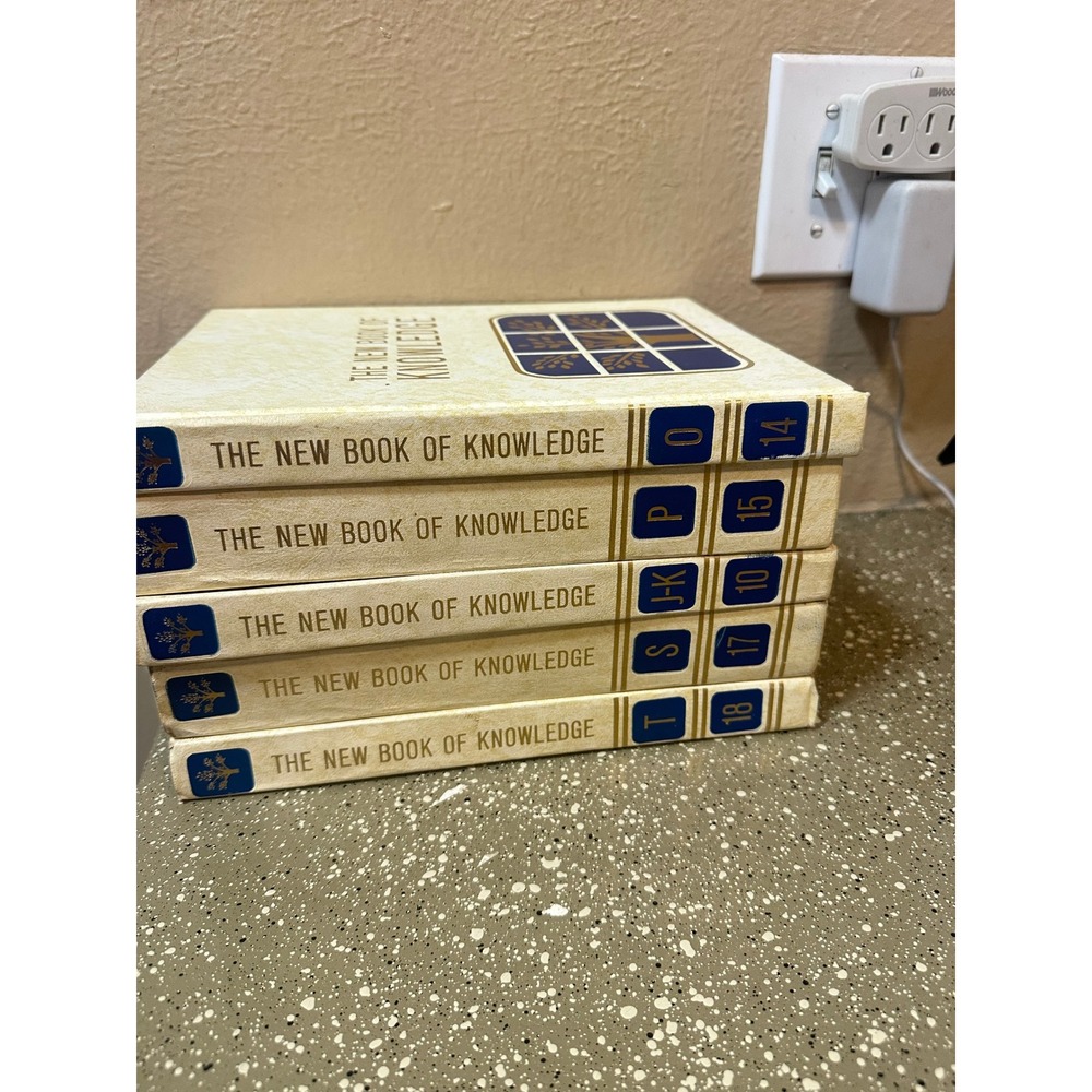 Vintage The New Book of Knowledge Encyclopedia Lot of 5‎ | J–T Letters | 1960s